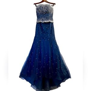 Long Evening Mesh Gown. Size S